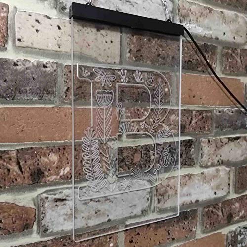 Family Name Letter B Monogram Initial LED Light Sign - Way Up Gifts