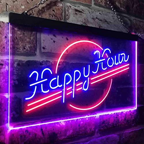 Happy Hour LED Light Sign - LED Gift Works