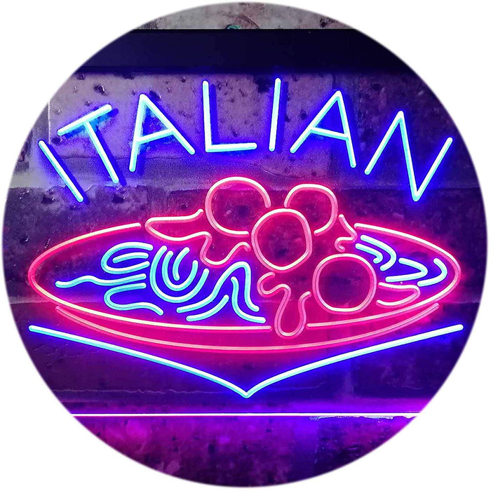 Spaghetti Meatballs Restaurant Italian Food LED Light Sign - Way Up Gifts