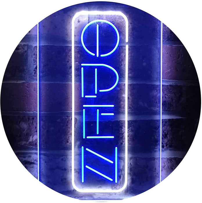 Vertical Open Sign LED Light Sign - Way Up Gifts