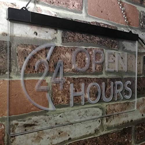 Open 24 Hours LED Light Sign - LED Gift Works