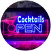 Bar Cocktails Open LED Light Sign - Way Up Gifts