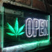 Open Medical Marijuana Leaf LED Light Sign - Way Up Gifts