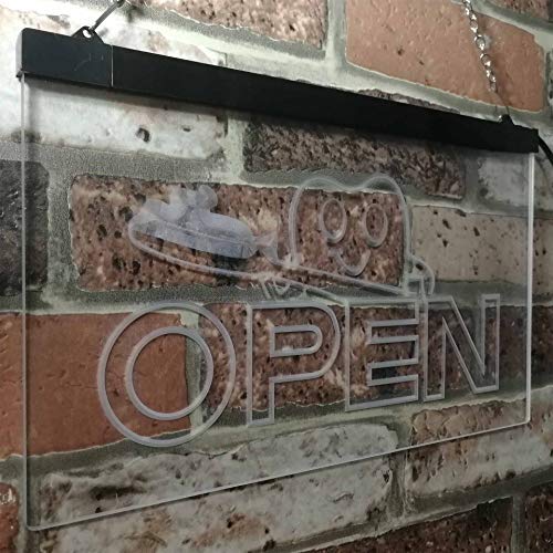 Open Toothbrush Dentist LED Light Sign - LED Gift Works