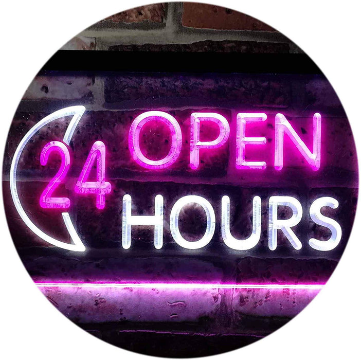 Open 24 Hours LED Light Sign - Way Up Gifts