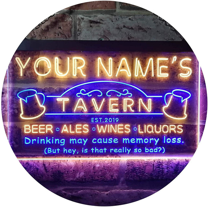 Personalized Tavern Bar LED Light Sign - Way Up Gifts
