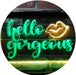 Lips Hello Gorgeous LED Light Sign - Way Up Gifts