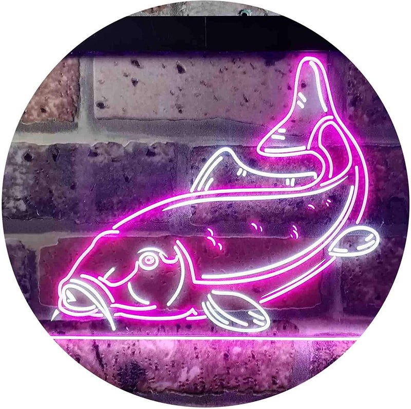 Cabin Fishing Bait Store Carp Fish LED Light Sign - LED Gift Works