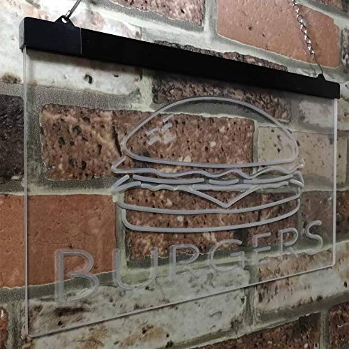 Hamburgers Burgers LED Light Sign - LED Gift Works