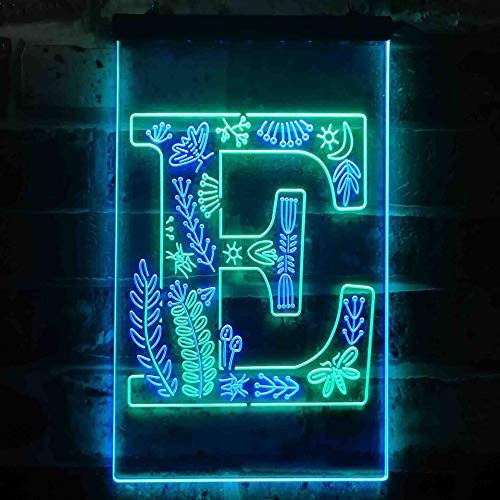 Family Name Letter E Monogram Initial LED Light Sign - Way Up Gifts