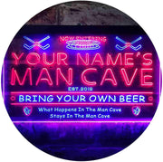 Personalized Sports Hockey Theme Man Cave LED Light Sign - LED Gift Works