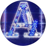 Family Name Letter A Monogram Initial LED Light Sign - LED Gift Works