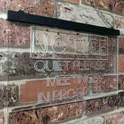 Quiet Please Meeting in Progress LED Light Sign - LED Gift Works