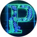 Family Name Letter P Monogram Initial LED Light Sign - Way Up Gifts