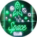Rocket Space Club Kids Room Decor LED Light Sign - Way Up Gifts