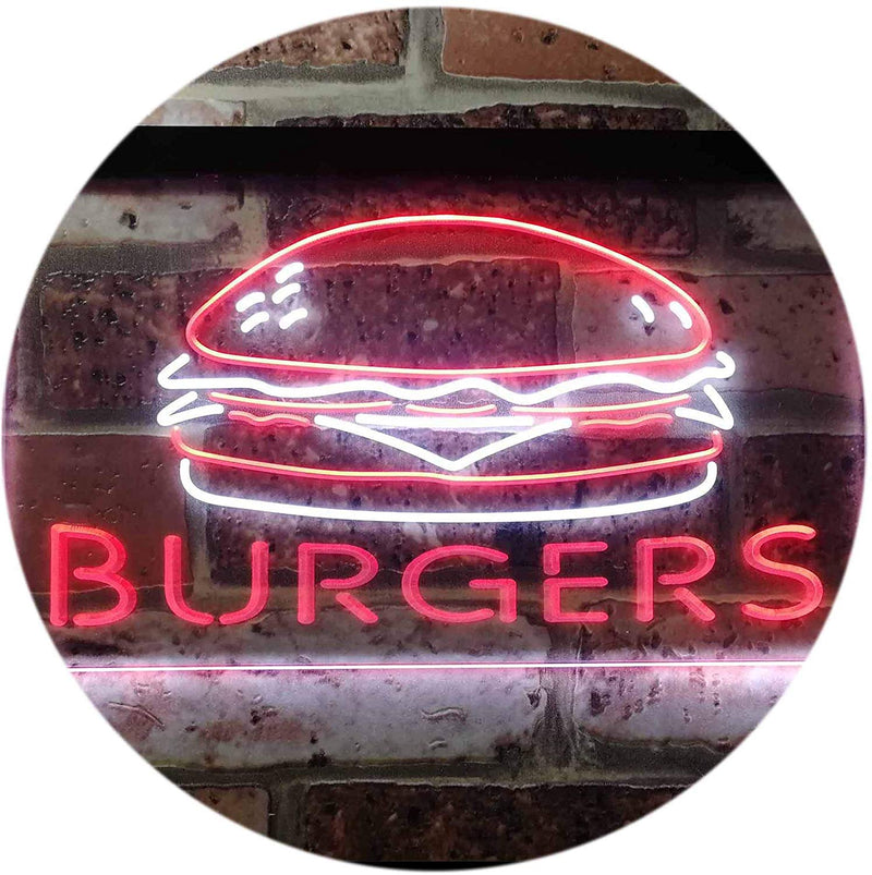 Hamburgers Burgers LED Light Sign - LED Gift Works