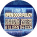 Open Door Policy Bring Beer Open Door LED Light Sign - Way Up Gifts