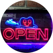 Open Toothbrush Dentist LED Light Sign - LED Gift Works