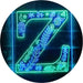 Family Name Letter Z Monogram Initial LED Light Sign - Way Up Gifts