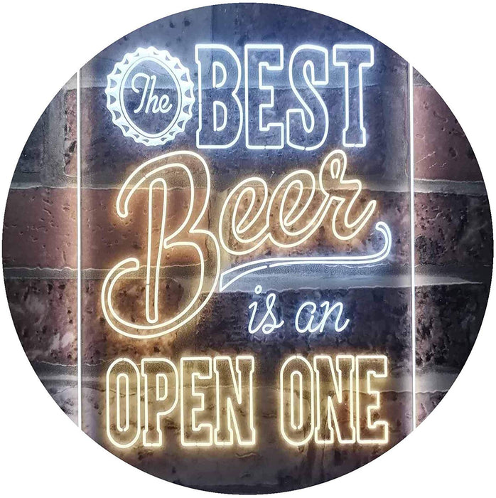 Best Beer is an Open One LED Light Sign - Way Up Gifts