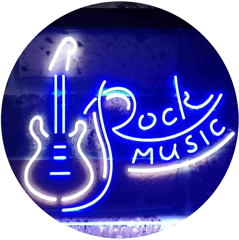 Guitar Rock Music LED Light Sign - LED Gift Works