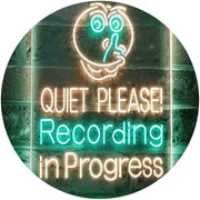Quiet Please Recording in Progress Studio LED Light Sign - LED Gift Works