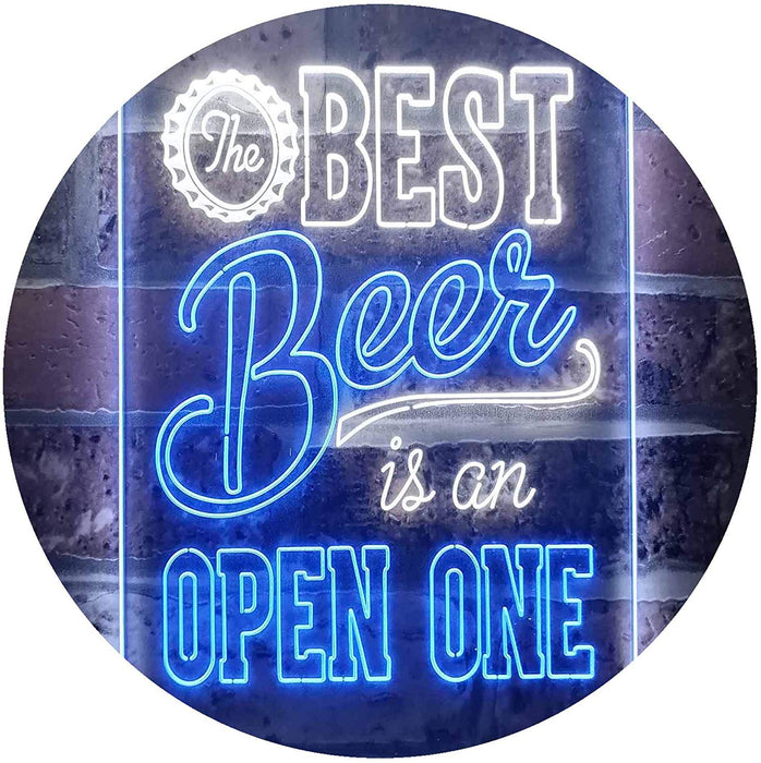 Best Beer is an Open One LED Light Sign - Way Up Gifts
