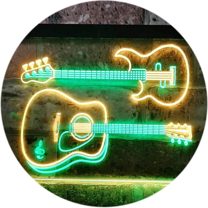 Guitars Music Instruments LED Light Sign - Way Up Gifts
