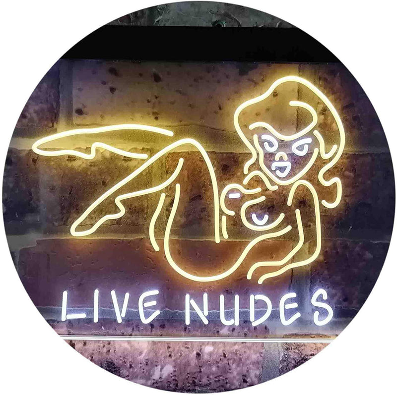 Live Nudes Sexy Lady LED Light Sign - LED Gift Works