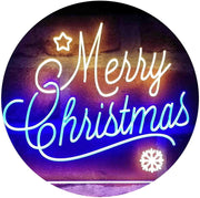 Merry Christmas Snowflakes LED Light Sign - LED Gift Works
