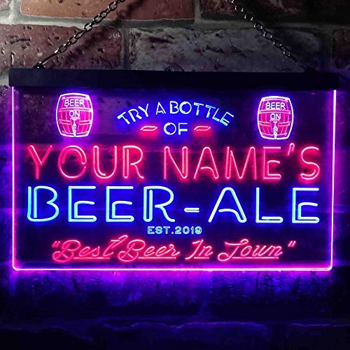 Personalized Home Brew Beer Ale Bar LED Light Sign - LED Gift Works