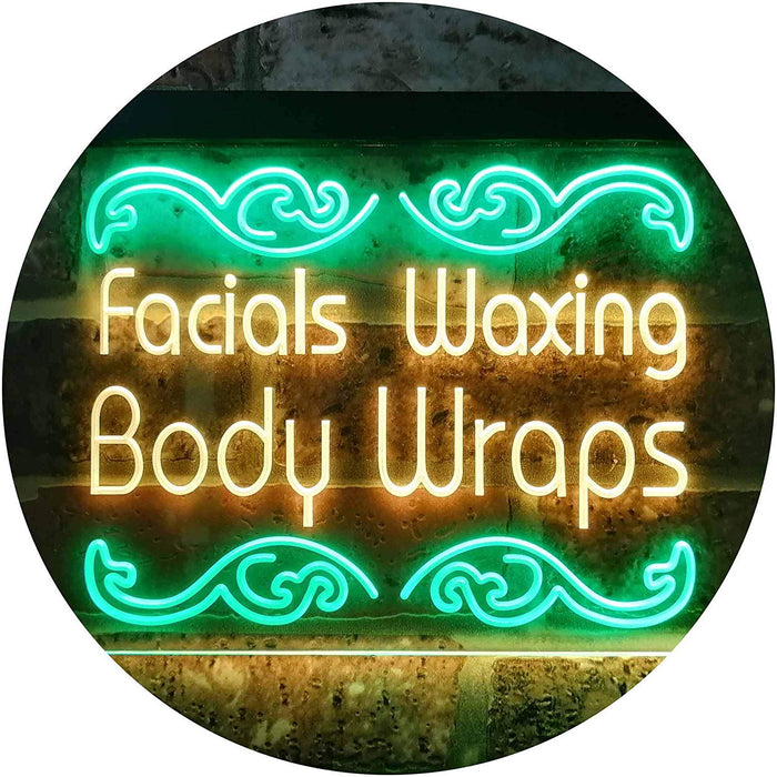 Facials Waxing Body Wraps LED Light Sign - Way Up Gifts