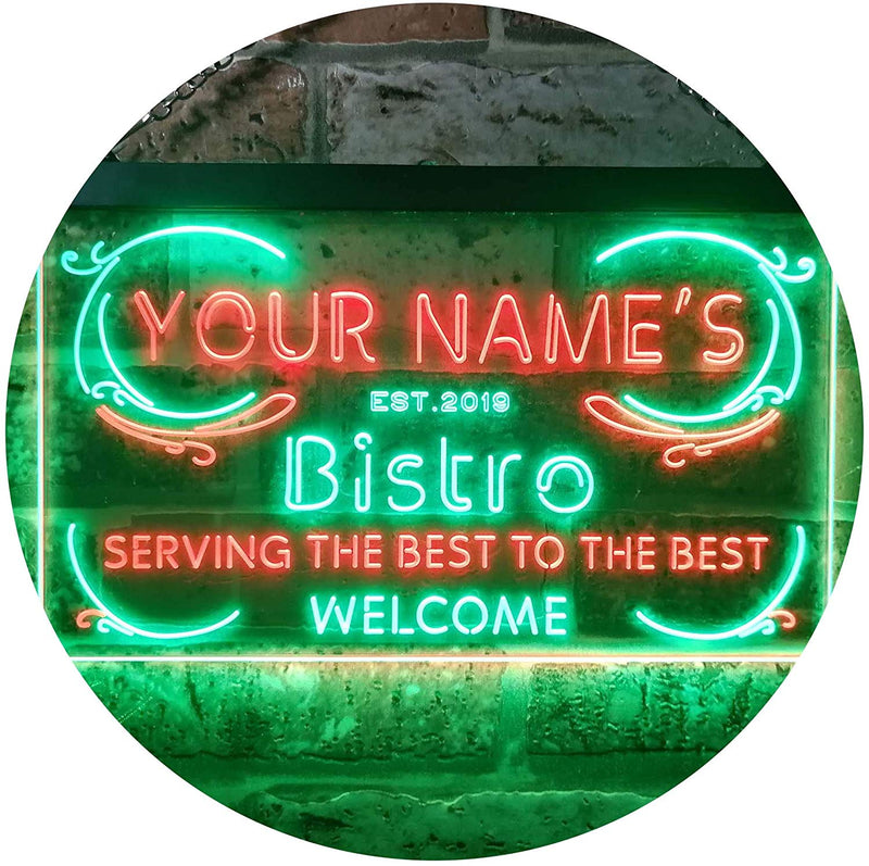 Personalized Bistro LED Light Sign - LED Gift Works