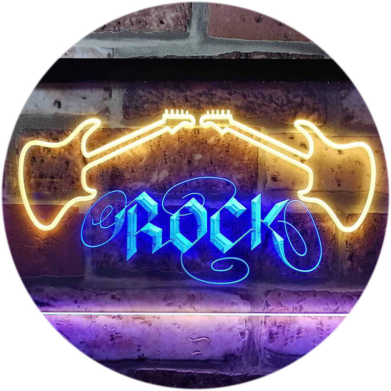 Guitars Rock Music LED Light Sign - LED Gift Works
