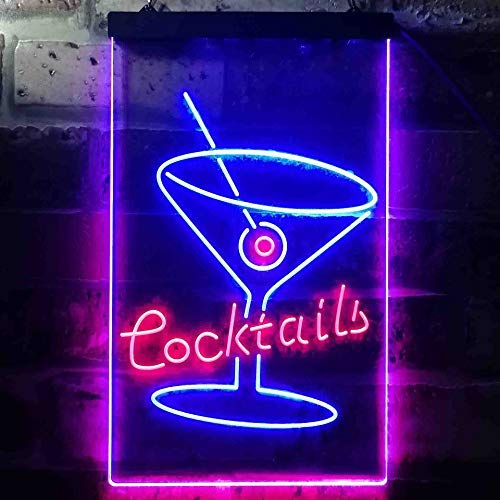 Cocktails LED Light Sign - LED Gift Works
