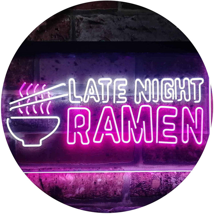 Japanese Food Late Night Ramen LED Light Sign - Way Up Gifts