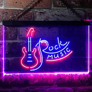 Guitar Rock Music LED Light Sign - LED Gift Works