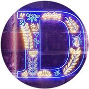Family Name Letter D Monogram Initial LED Light Sign - LED Gift Works