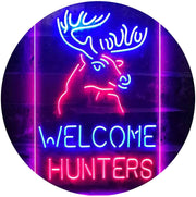 Hunting Store Cabin Decor Welcome Hunters LED Light Sign - LED Gift Works
