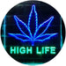 Marijuana Leaf High Life LED Light Sign - Way Up Gifts