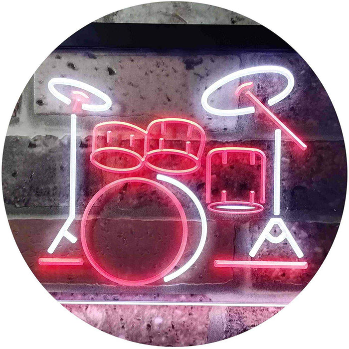 Drum Set Music Instruments LED Light Sign - Way Up Gifts