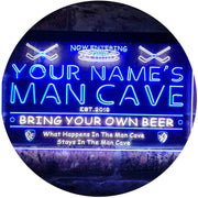 Personalized Sports Hockey Theme Man Cave LED Light Sign - LED Gift Works