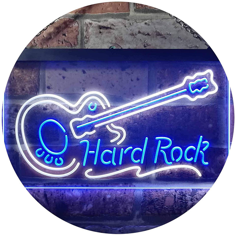 Guitar Hard Rock Music LED Light Sign - LED Gift Works