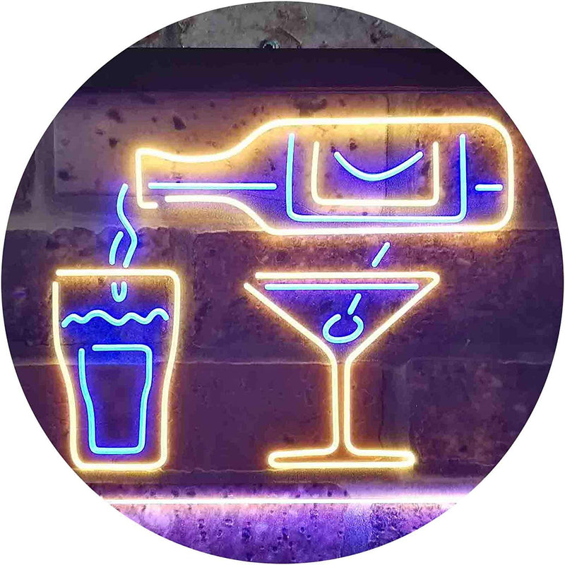 Wine Beer Shots Liquor Cocktails LED Light Sign - LED Gift Works