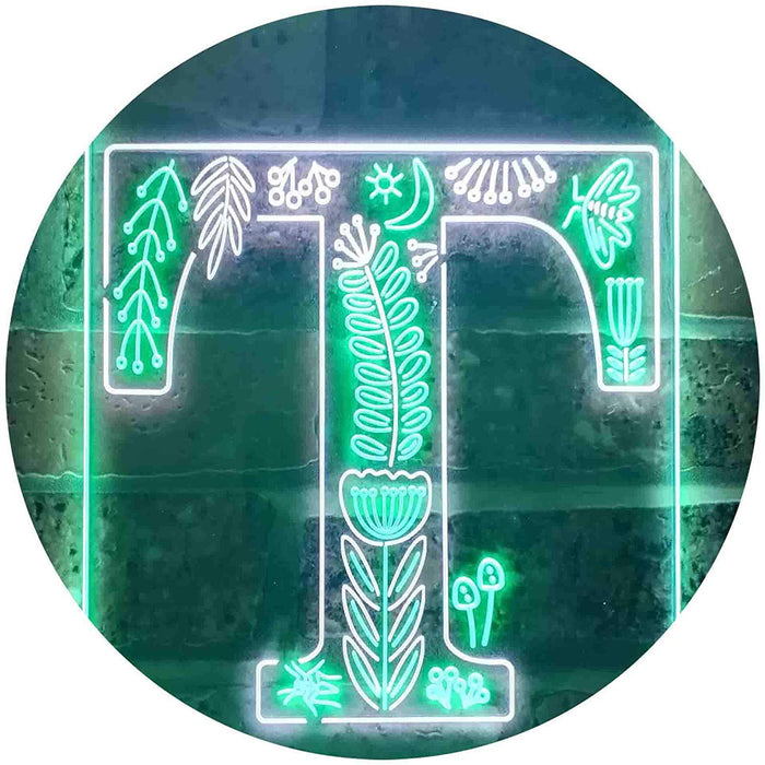 Family Name Letter T Monogram Initial LED Light Sign - Way Up Gifts