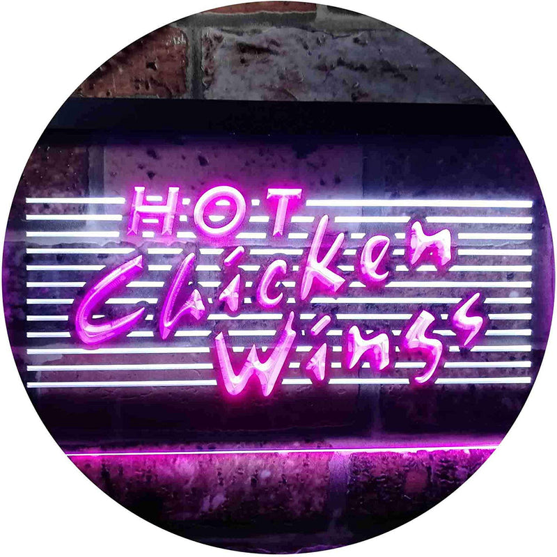 Hot Chicken Wings LED Light Sign - LED Gift Works