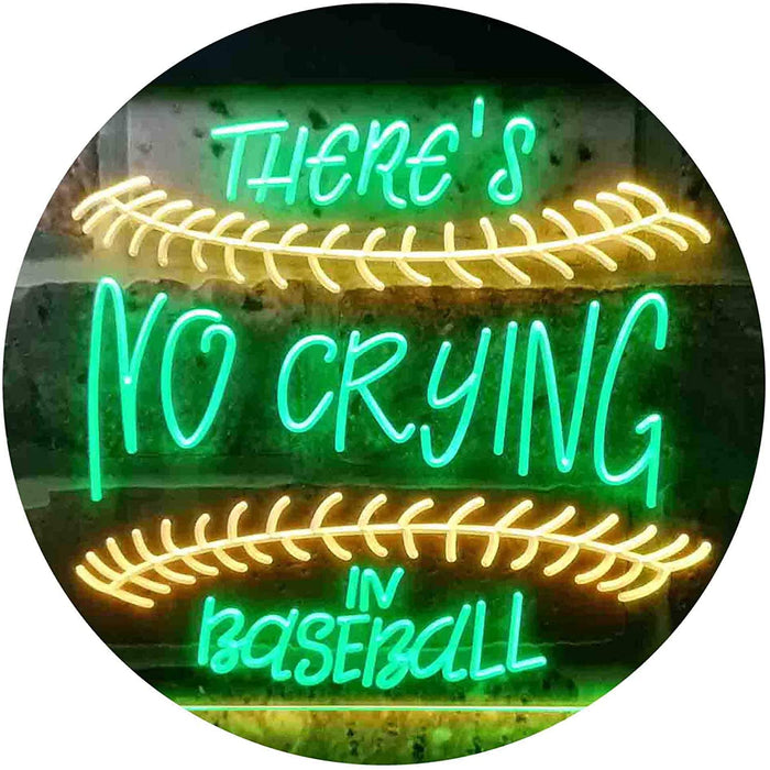 There is No Crying in Baseball Quote LED Light Sign - Way Up Gifts