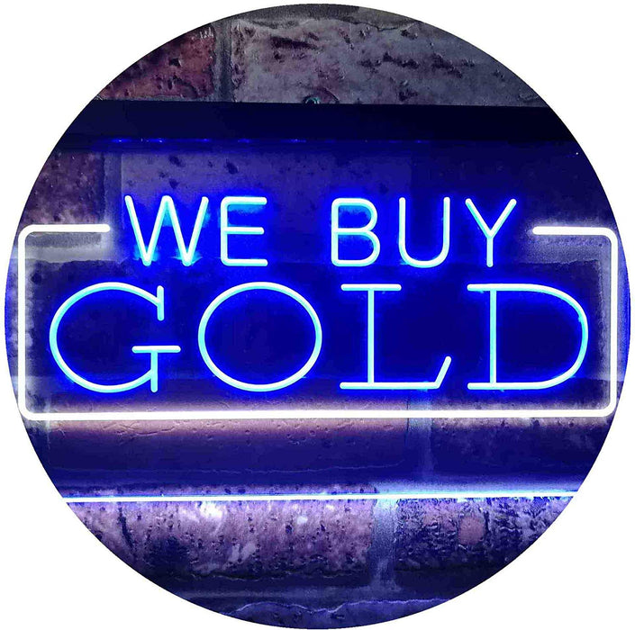 Pawn Shop We Buy Gold LED Light Sign - Way Up Gifts