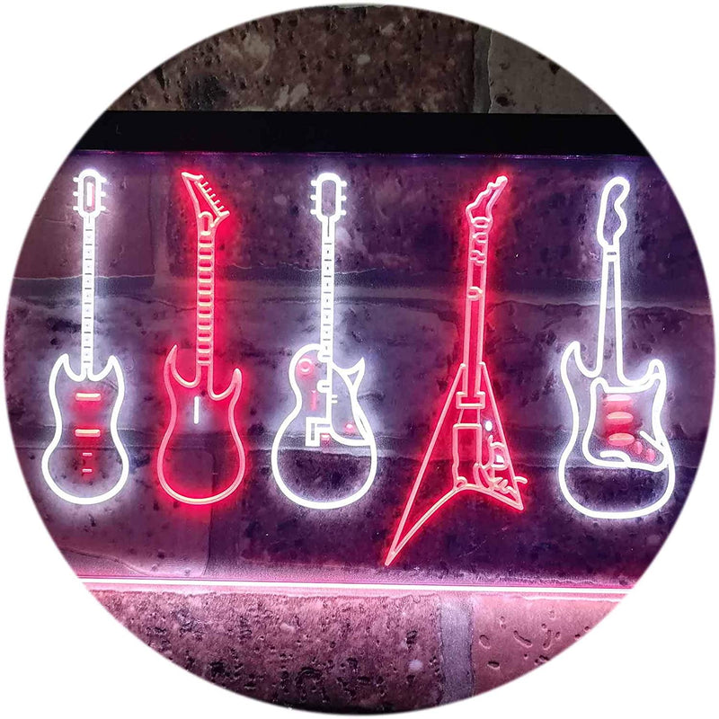 Music Guitar Set LED Light Sign - LED Gift Works