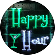 Happy Hour Cocktails Bar LED Light Sign - LED Gift Works